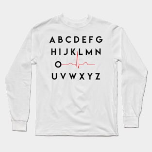 PQRST Wave - Nursing Alphabet Long Sleeve T-Shirt